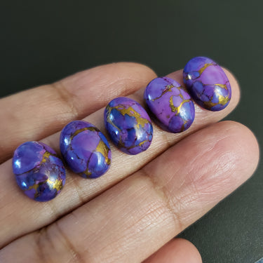 5Pcs. Mohave Copper Turquoise Cabochons LOT